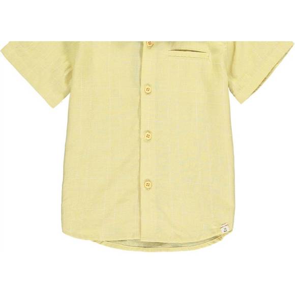 NEW ME & HENRY boy's newport button down shirt in gold grid - Picture 1 of 2